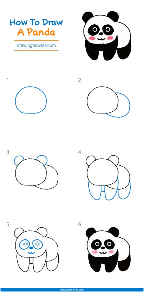 How to Draw a Super Cute Kawaii Panda Bear Laying Down