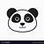 panda face printable