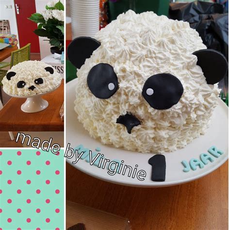 Panda taart Panda taarten, Dessert ideeën, Cupcake fondant