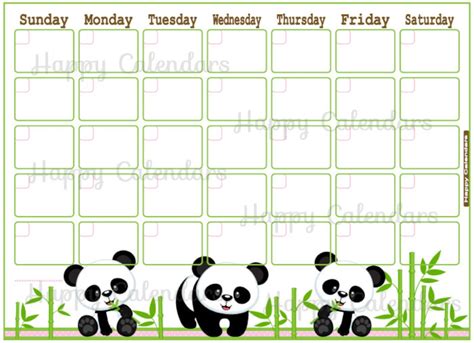 panda planner printable pages