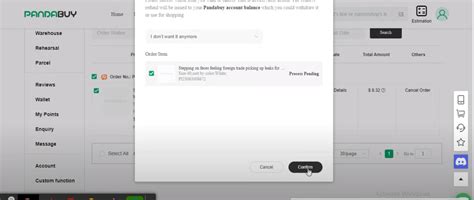 pandabuy reply to order cancellation