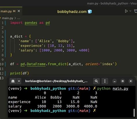 pandas create dataframe from dict different length