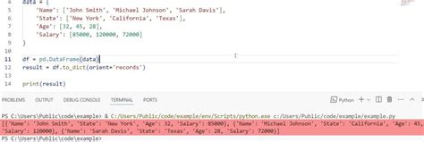 pandas create dataframe from dict without index