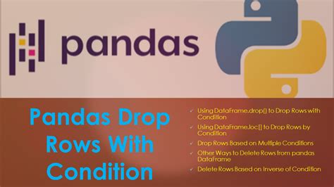 pandas drop specific rows based on condition