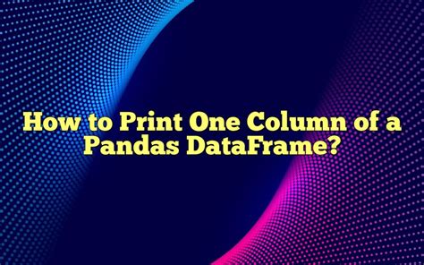 pandas print where column equals