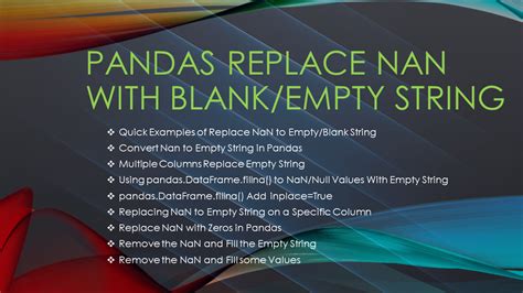 pandas replace null values with empty string
