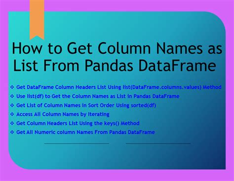 pandas set column names from list