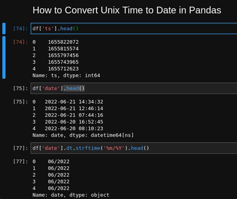 pandas timestamp from unix time