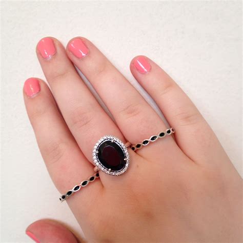 pandora black sapphire ring