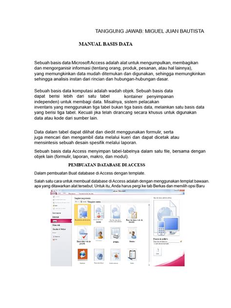 panduan membuat database