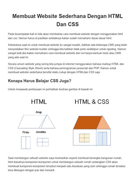 panduan membuat website html