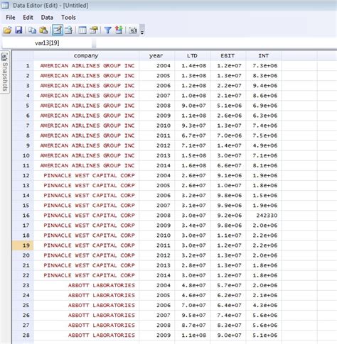 panel data in stata