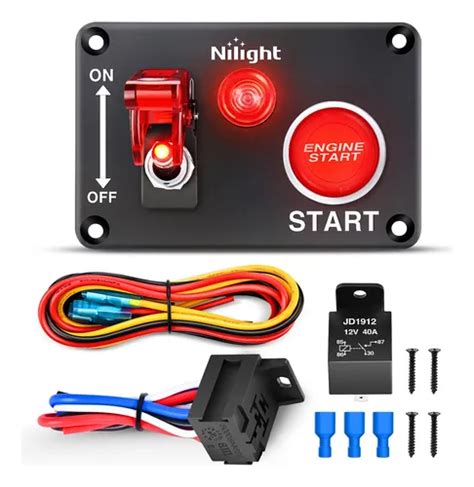 Panel eléctrico de 12V de 6 interruptores con luz y AAA