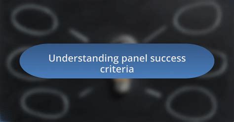Panel-Success