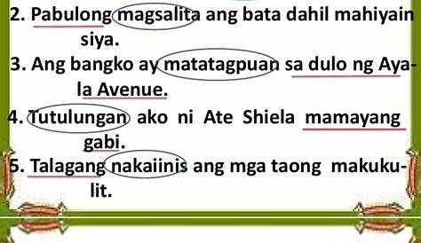 (PDF) Pagsasanay sa Filipino - · PDF fileBilugan ang pang-abay na