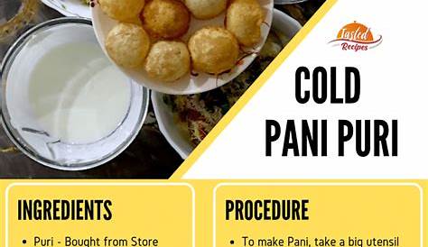 pani puri | Indian food recipes, Food, Recipes