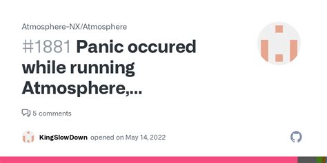 +25 Panic Occured While Running Atmosphere