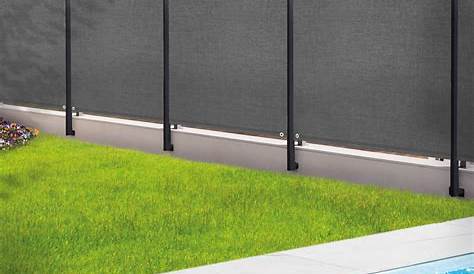 Brise vue gris 1,5m x 10m occultant 220g m² ID Market