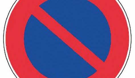 Panneau De Signalisation Bleu Et Rouge Triangulaire Banque D'image