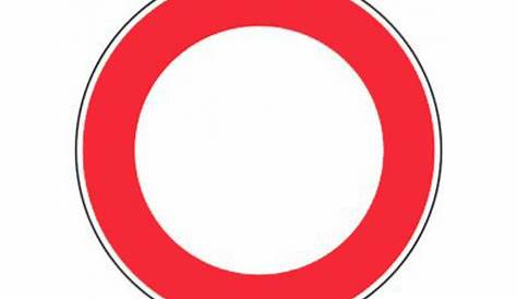 Panneau De Signalisation Rond Rouge Et Blanc Aucun D'arrêt Sur Le Cercle