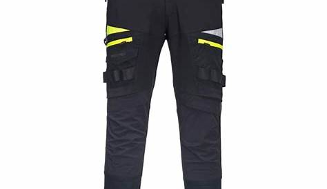 Pantalon De Travail Multipoches À Genouillères Gris/noir
