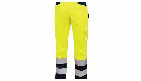 Pantalon De Travail Jaune Fluo Haute Visibilité JAUNE HIVI/ACIER