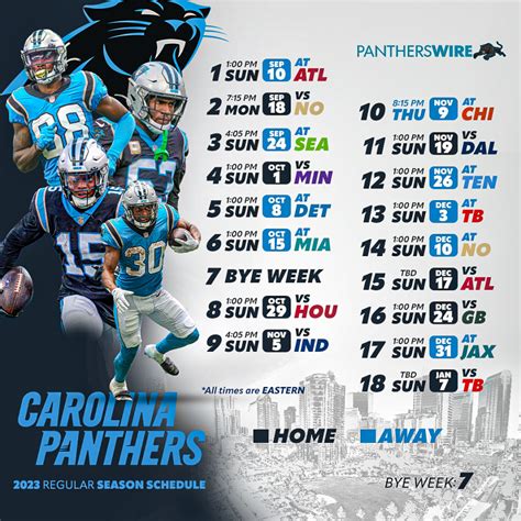 panthers nfl schedule 2023