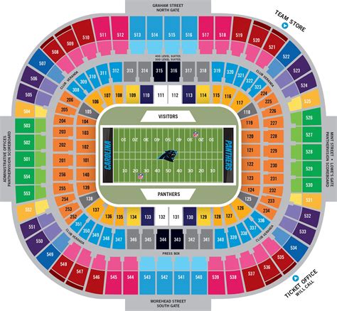 panthers stadium seat map