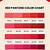 pantone color red chart