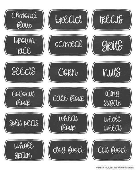 pantry labels template word