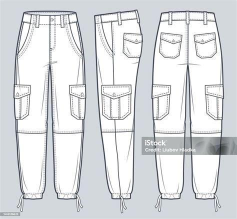 Pants Drawing Back View
