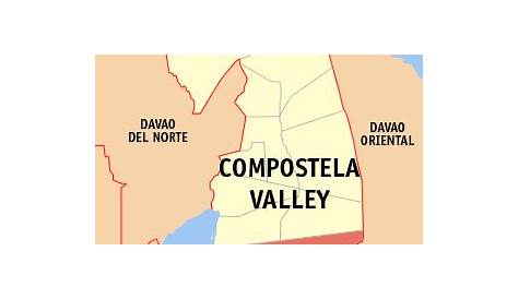 Pantukan Compostela Valley Map Elevation Of Davao Region, Philippines Topographic