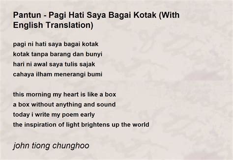 pantun in english version