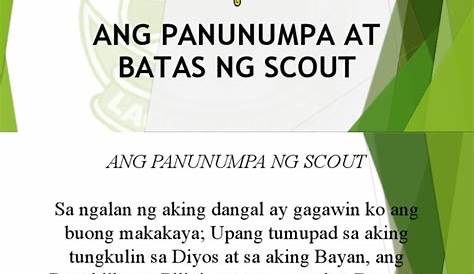 Batas Ng Kid Scout Tagalog - batas nanghihina