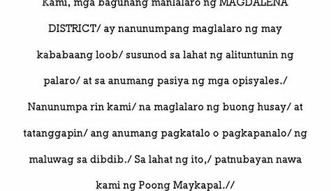 Panunumpa NG Mga Manlalaro | PDF