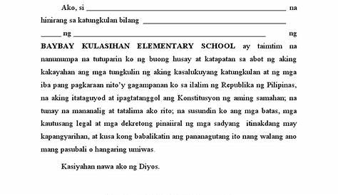 Panalangin at Panunumpa ng Katapatan sa Inang Paaralan.docx - Panunumpa