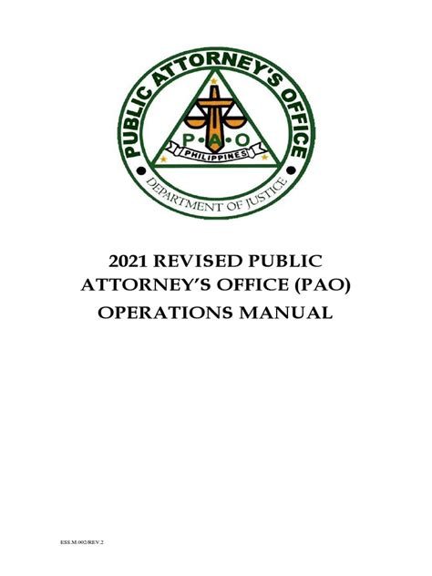 pao operations manual 2022