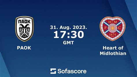 paok v hearts score