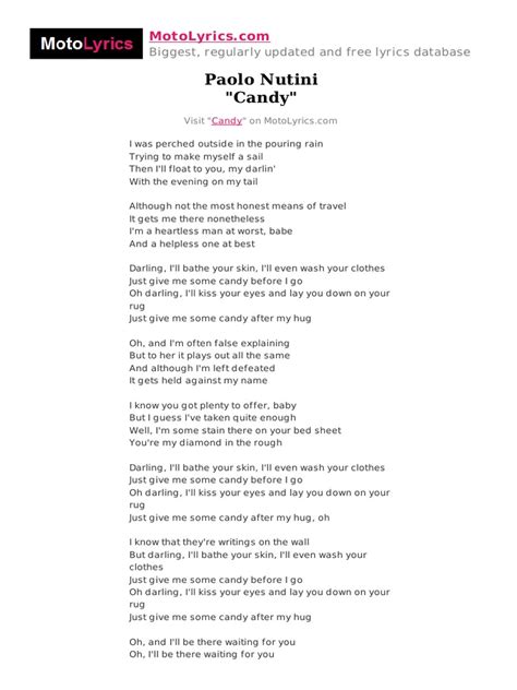 paolo nutini candy song meaning