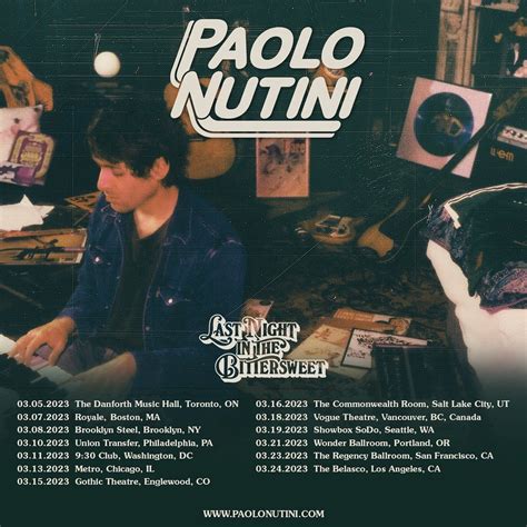 paolo nutini tour dates 2023