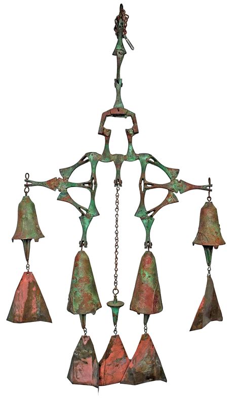 paolo soleri style bronze wind bell