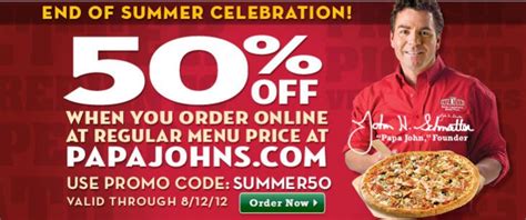 50 Off Any Regular Price Pizza With Promo Code!