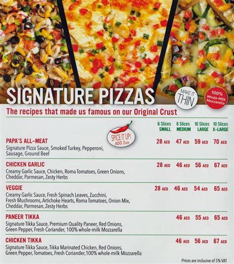 papa murphy special today pizza menu