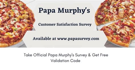 papa murphy survey to get a code