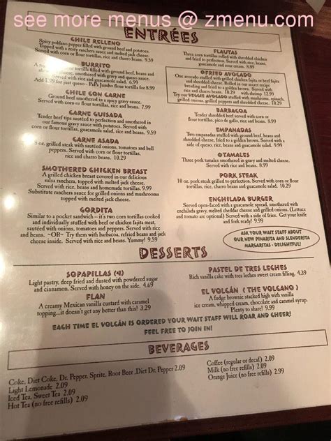 Papa Perez Bryan Menu