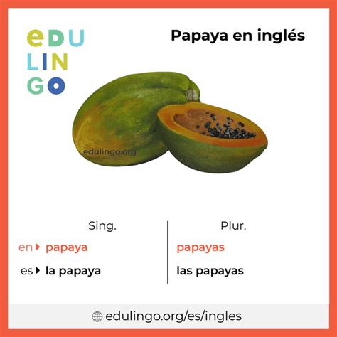 Papaya En Ingles Audio