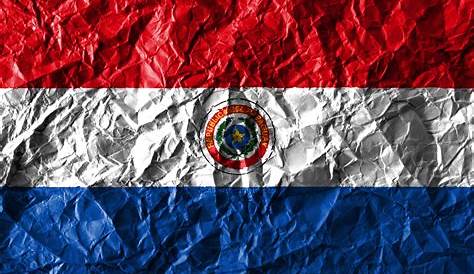 Bandeira Do Vintage De Paraguai No Fundo De Papel Amarrotado Velho