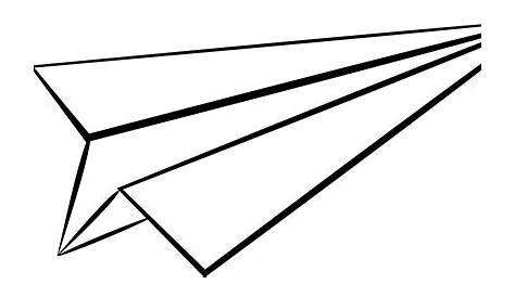 Paper Airplane Clipart Black And White Plane PNG Image Drawing