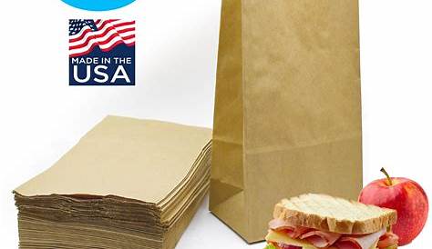 Kraft Paper Lunch Bags, paper Bread Bags sandwich bags Grocery Brown