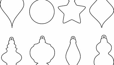 Eight Ornament Shapes SVG Etsy Christmas ornament template